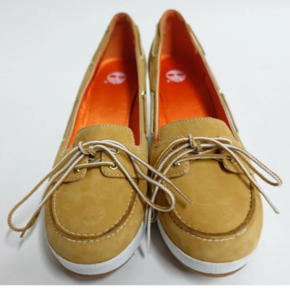 Timberland Genuine Leather Wheat Wedge Loafers